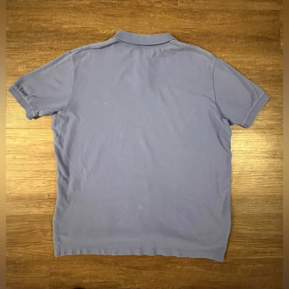 VINTAGE Polo Ralph Lauren Men‎ Polo Shirt XL Blue Rugby Logo Embroidery E19